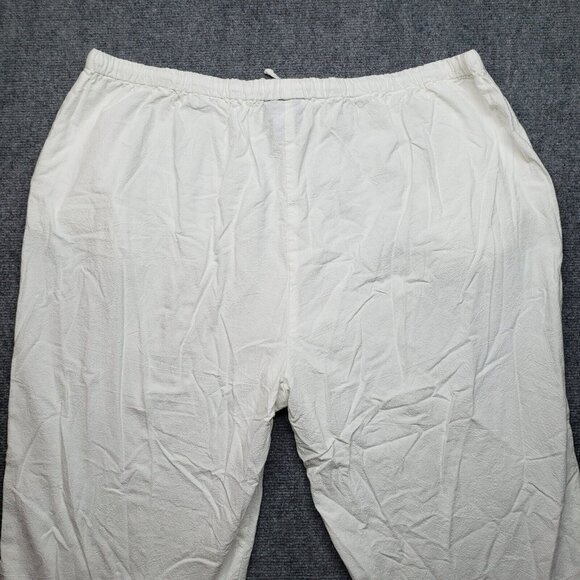 Susan Graver Style Pants Womens 3X White Cotton Capri Stretch Pull On High Rise - Picture 6 of 9